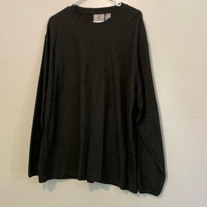 Farah long sleeve ribbed handsome cotton poly blend shirt blk and grey marble XL